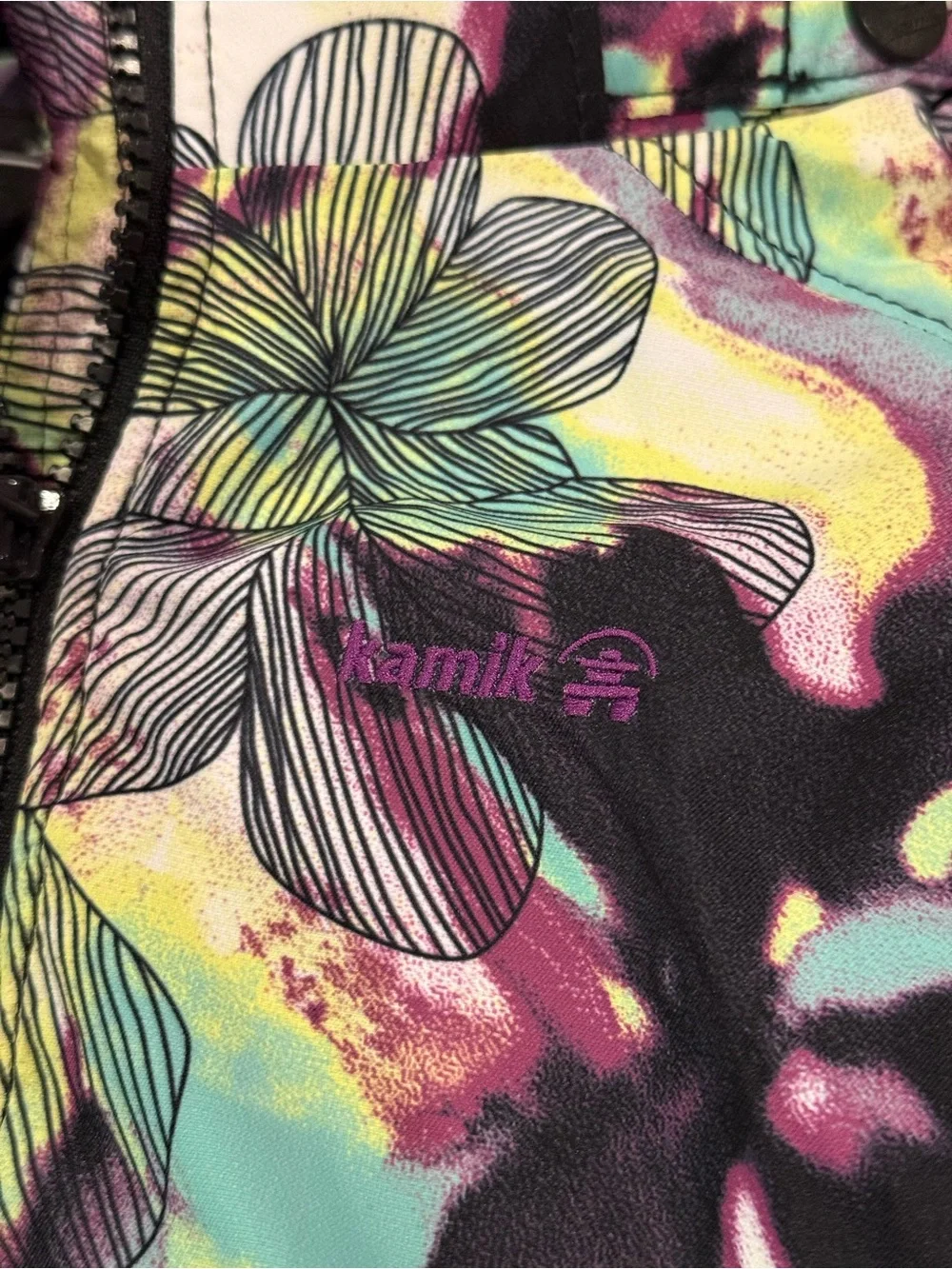 Kamik Kids Floral Hooded Winter Jacket